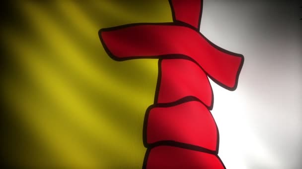 Flagge Von Nunavut Nahtlos — Stockvideo