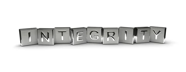 Metal Integrity Text Stock Photo