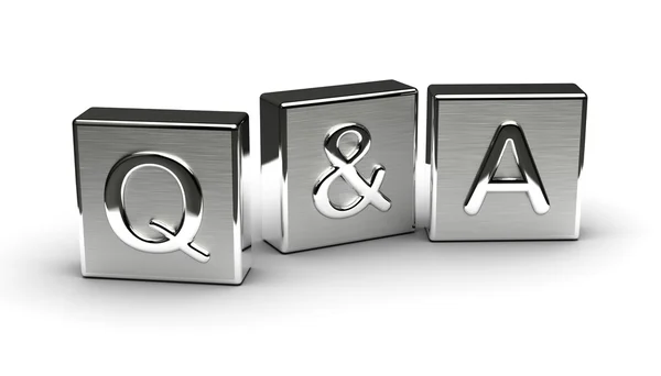 Metal Q&A Text — Stock Photo, Image