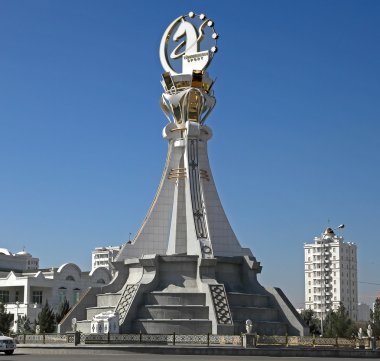 Aşgabat, Türkmenistan - 19 Ekim 2015. Anıt 5 inci Asya ben