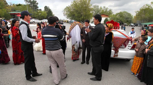 Kov-Ata, Turkmenistan - October 18: Turkmen national wedding in — 스톡 사진