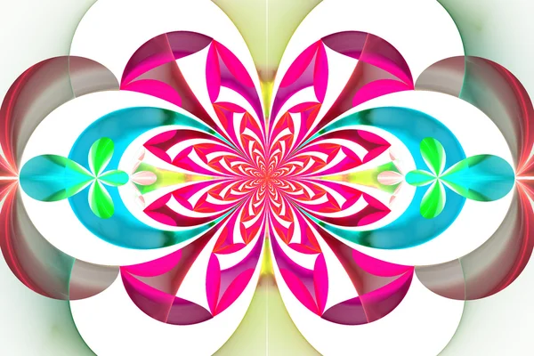 Fabuloso padrão simétrico das folhas. Amigo violeta e verde — Fotografia de Stock