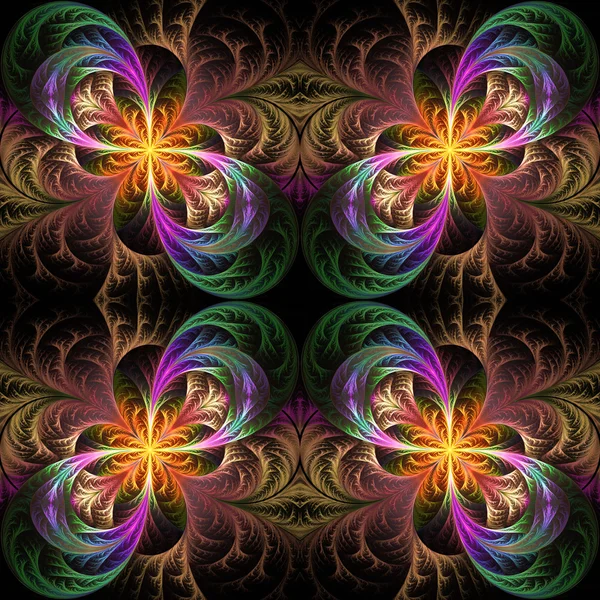 Fabuloso fondo sin costuras en el diseño fractal. Se puede utilizar f —  Fotos de Stock