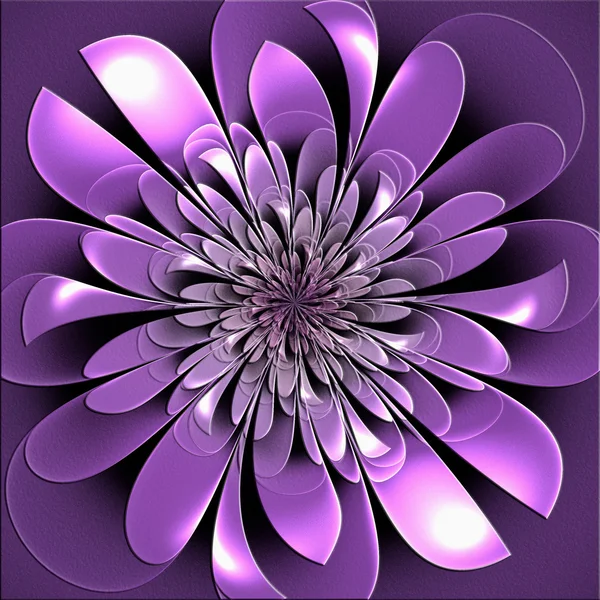 Beautiful lush fractal flower with embossed effect. Artwork for — Stock Photo, Image