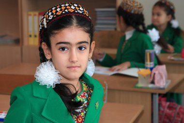 Ashgabad, Türkmenistan - 4 Kasım 2014. Bir bilinmeyen portresi