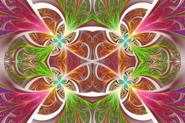 Vitray pencere arpacık çok renkli kesintisiz çiçek deseni