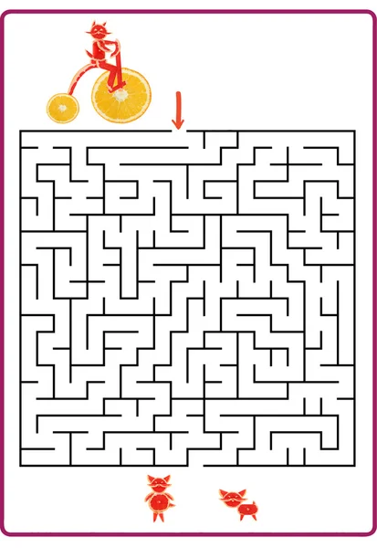 Funny maze game for Preschool Children. — Stock Photo, Image