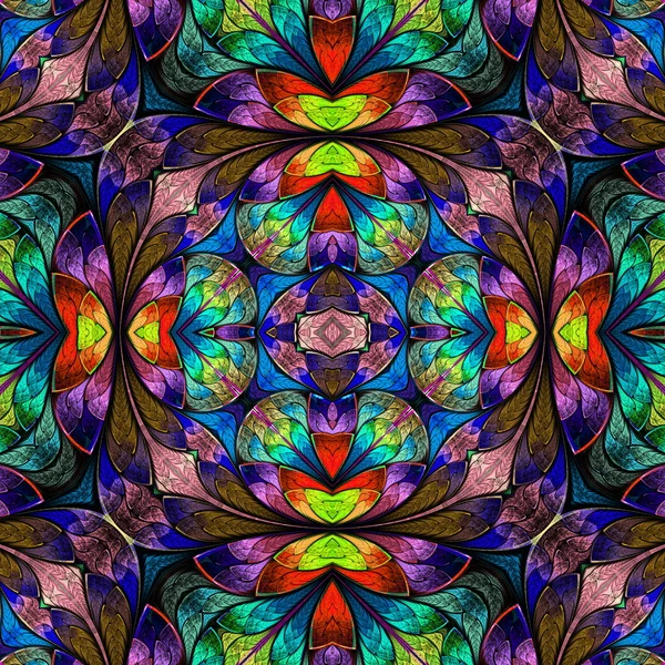 Multicolored seamless background in stained-glass window style. — Stock Photo, Image