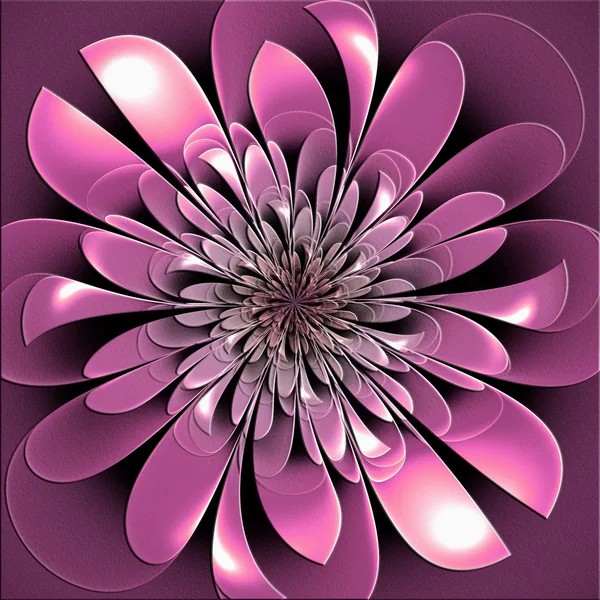 Güzel yemyeşil fraktal çiçek kabartma etkisi ile. Sanat için — Stok fotoğraf