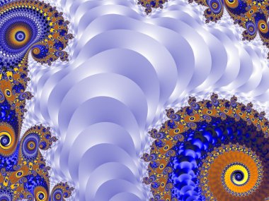 Spiral desenli güzel arka plan. Mavi ve gümüş palett