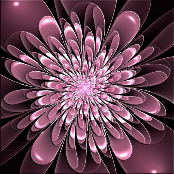 Krásná svěží květ s reliéfní efekt. Grafika pro kreativní — Stock fotografie