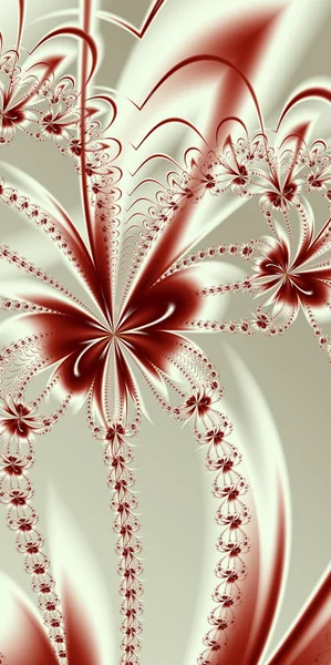 Blütenmuster im fraktalen Design. Kunstwerk für kreatives Design, ein — Stockfoto