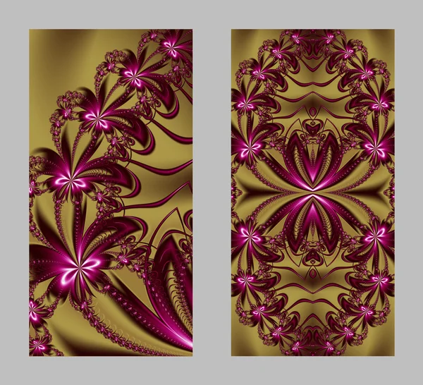 Mobiltelefon cover tilbage med smukke Mønster i fraktal design - Stock-foto