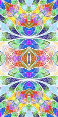 Çok renkli kesintisiz arka planda vitray pencere stili. 