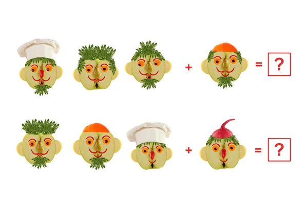 Dessins animés de légumes et de fruits, comme illustration de ma — Photo