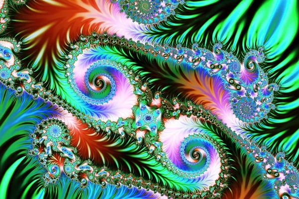 Multicolored Background with Spiral Pattern. Artwork for creativ — Stock Photo, Image