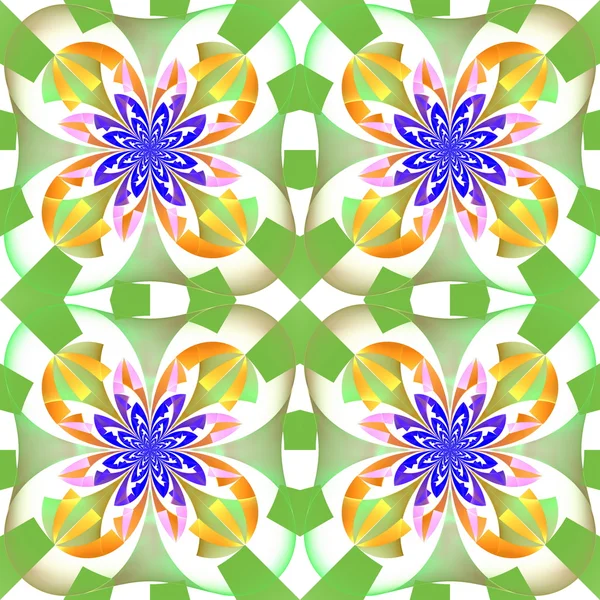Veelkleurige symmetrisch patroon met geometrische sieraad. Artw — Stockfoto
