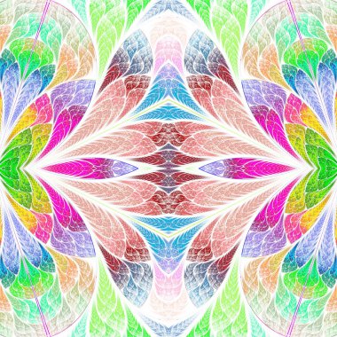 Vitray pencere stili çok renkli çiçek desenli. Sen c