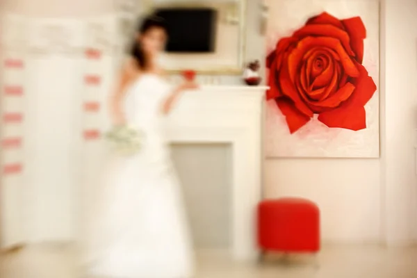 Wedding.  Radial zoom blur effect defocusing filter applied, wit — Stock Photo, Image