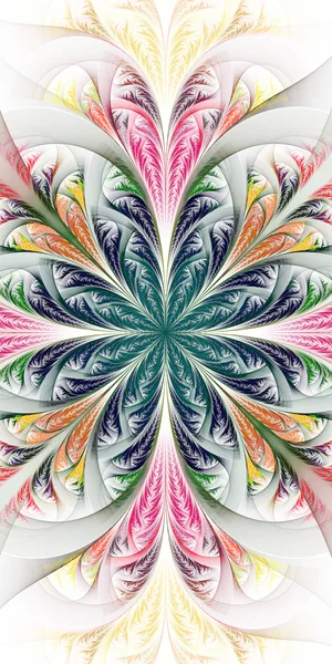 Beautiful multicolored fractal flower. Collection - frosty patte — Stock Photo, Image