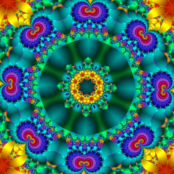 Fondo abstracto colorido con adorno de círculo floral. Usted ca — Foto de Stock