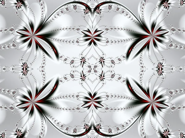 Modèle fractal de fleur. Vous pouvez l'utiliser pour les invitations, carnet — Photo