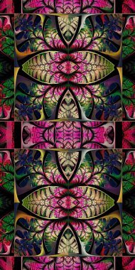 Çok renkli desen yaprak. Koleksiyon - ağaç bitki örtüsü. Y