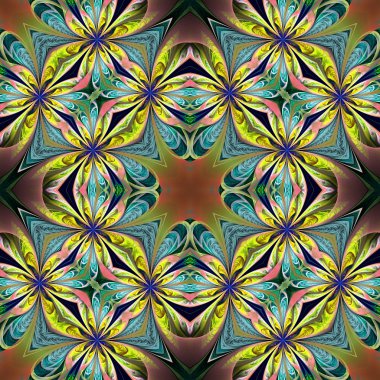 Muhteşem sorunsuz arka planda fraktal tasarım. Koleksiyon - fro