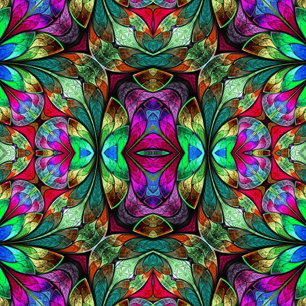 Multicolored seamless background in stained-glass window style. — Stock Photo, Image