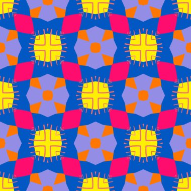 Kusursuz soyut geometrik çiçek deseni. Moda tasarımı ve ev dekorasyonu için harika. Duvar halısı, battaniye, yatak örtüsü, kumaş, seramik fayanslar, duvar kağıtları için süs..