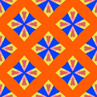 Kusursuz soyut geometrik çiçek deseni. Moda tasarımı ve ev dekorasyonu için harika. Duvar halısı, battaniye, yatak örtüsü, kumaş, seramik fayanslar, duvar kağıtları için süs..