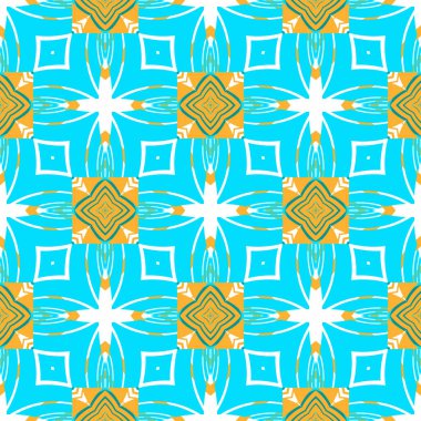 Kusursuz soyut geometrik çiçek deseni. Moda tasarımı ve ev dekorasyonu için harika. Duvar halısı, battaniye, yatak örtüsü, kumaş, seramik fayanslar, duvar kağıtları için süs..