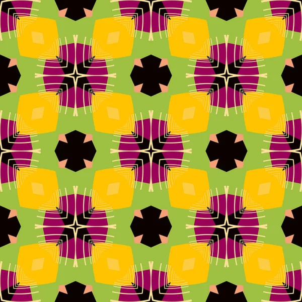 Sömlös Abstrakt Geometriskt Blommönster Perfekt För Modedesign Och Husinredning Prydnad — Stockfoto