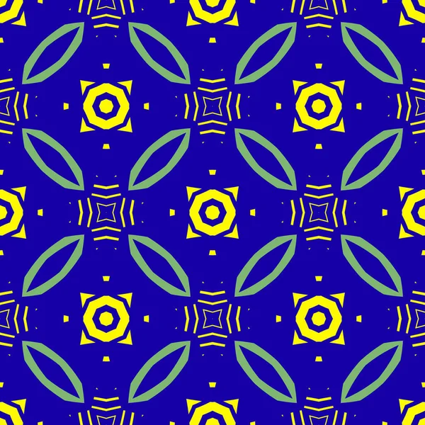 Sömlös Abstrakt Geometriskt Blommönster Perfekt För Modedesign Och Husinredning Prydnad — Stockfoto