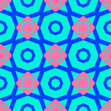 Kusursuz soyut geometrik çiçek deseni. Moda tasarımı ve ev dekorasyonu için harika. Duvar halısı, battaniye, yatak örtüsü, kumaş, seramik fayanslar, duvar kağıtları için süs..