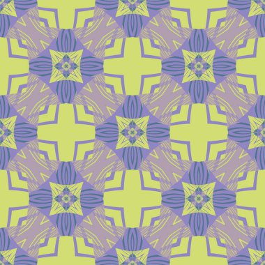 Kusursuz soyut geometrik çiçek deseni. Moda tasarımı ve ev dekorasyonu için harika. Duvar halısı, battaniye, yatak örtüsü, kumaş, seramik fayanslar, duvar kağıtları için süs..