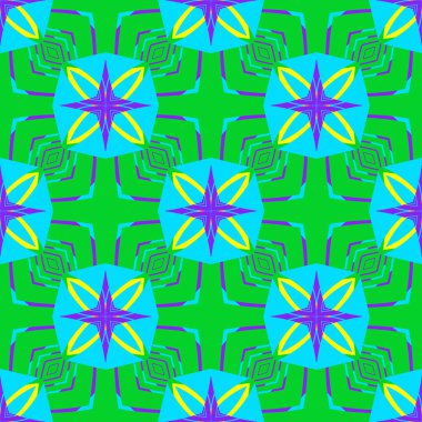 Kusursuz soyut geometrik çiçek deseni. Moda tasarımı ve ev dekorasyonu için harika. Duvar halısı, battaniye, yatak örtüsü, kumaş, seramik fayanslar, duvar kağıtları için süs..