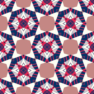 Kusursuz soyut geometrik çiçek deseni. Moda tasarımı ve ev dekorasyonu için harika. Duvar halısı, battaniye, yatak örtüsü, kumaş, seramik fayanslar, duvar kağıtları için süs..