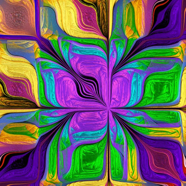 Multicolored Abstract Stylized Flower Modern Art Artwork Creative Design Art — Stock Photo, Image