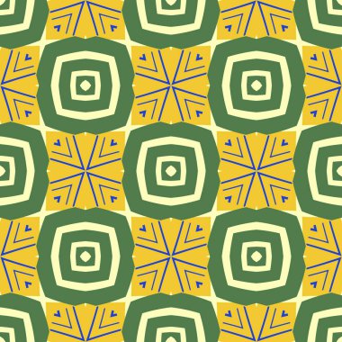 Kusursuz soyut geometrik çiçek deseni. Moda tasarımı ve ev dekorasyonu için harika. Duvar halısı, battaniye, yatak örtüsü, kumaş, seramik fayanslar, duvar kağıtları için süs..