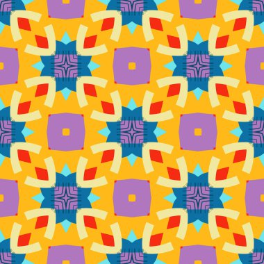 Kusursuz soyut geometrik çiçek deseni. Moda tasarımı ve ev dekorasyonu için harika. Duvar halısı, battaniye, yatak örtüsü, kumaş, seramik fayanslar, duvar kağıtları için süs..