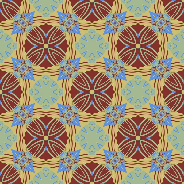 Seamless abstract geometric floral pattern. Great for fashion design and house interior design. Ornament for tapestry, carpet, blanket, bedspread, fabric, ceramic tiles, wallpapers.