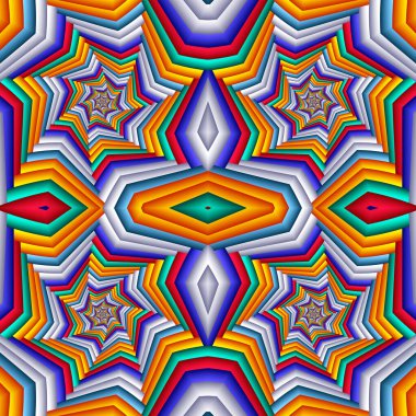 Çok renkli, soyut, şenlikli, canlı desen. Döşemeli etnik model. Geometrik mozaik. Duvar halısı, battaniye, yatak örtüsü, kumaş, seramik fayanslar, vitray, duvar kağıtları için harika.