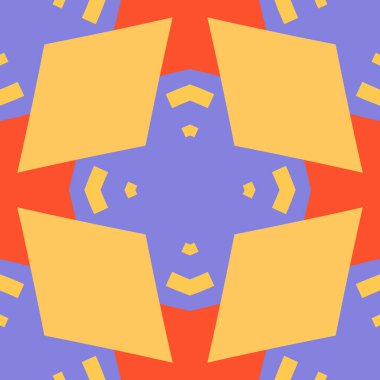 Basit trend simetrik geometrik desen. Moda tasarımı ve ev dekorasyonu için harika. Tekstil, seramik fayanslar, goblen, halı, battaniye, yatak örtüsü, kumaş, duvar kağıtları için şablon.