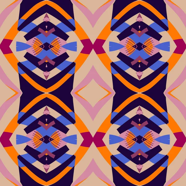 Seamless Abstract Pattern Decorative Geometric Elements Retro Wallpaper Style Artwork — Stock Photo, Image