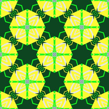 Kusursuz soyut geometrik çiçek deseni. Moda tasarımı ve ev dekorasyonu için harika. Duvar halısı, battaniye, yatak örtüsü, kumaş, seramik fayanslar, duvar kağıtları için süs..