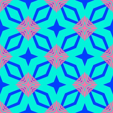 Kusursuz soyut geometrik çiçek deseni. Moda tasarımı ve ev dekorasyonu için harika. Duvar halısı, battaniye, yatak örtüsü, kumaş, seramik fayanslar, duvar kağıtları için süs..