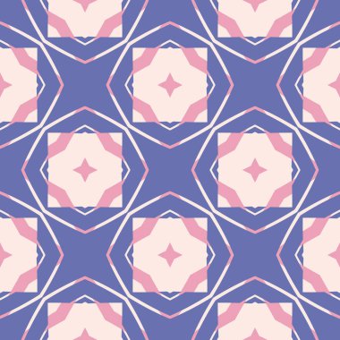 Kusursuz soyut geometrik çiçek deseni. Moda tasarımı ve ev dekorasyonu için harika. Duvar halısı, battaniye, yatak örtüsü, kumaş, seramik fayanslar, duvar kağıtları için süs..