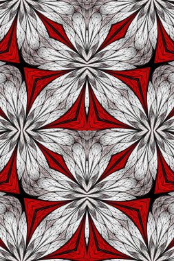 Vitray pencere stilinde güzel bir çiçek deseni. Beyaz, Kırmızı. Davetiyeler, defter kapakları, telefon kılıfları, kartpostallar, duvar kağıtları gibi şeyler için kullanabilirsiniz. Yaratıcı tasarım için sanat