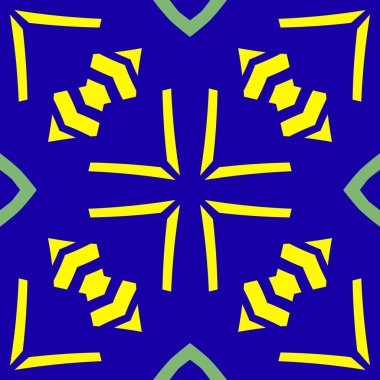 Basit trend simetrik geometrik desen. Moda tasarımı ve ev dekorasyonu için harika. Tekstil, seramik fayanslar, goblen, halı, battaniye, yatak örtüsü, kumaş, duvar kağıtları için şablon.